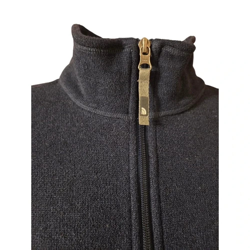 The North Face Navy Blue Men's 1/4-Zip Sporty Knit Sweater L